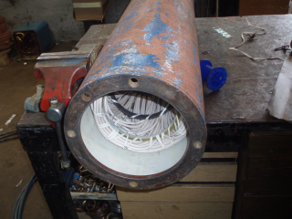 Rewinding of the electric motor of a submersible pump VOGEL of 125 kW
