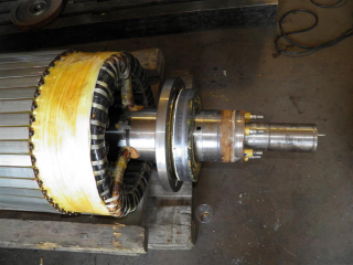 Repair of a wind generator rotor of 800 kW, 690 V
